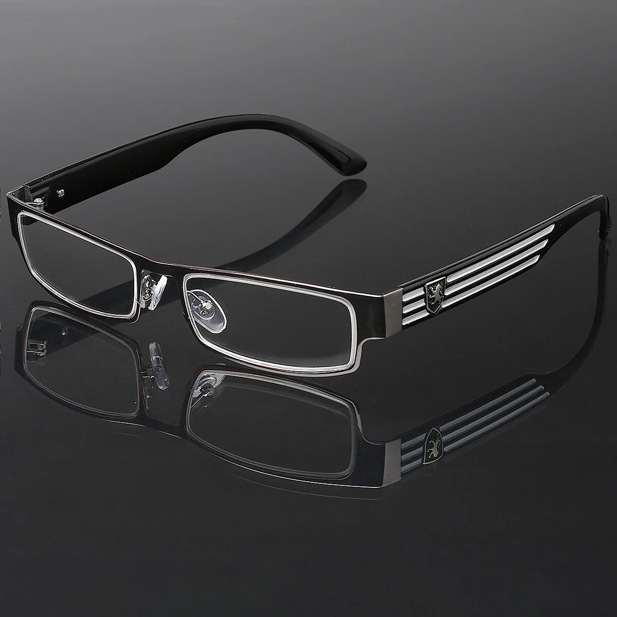 Rectangular Frame Clear Lens Non Prescription Men Women Performance Eye Glasses